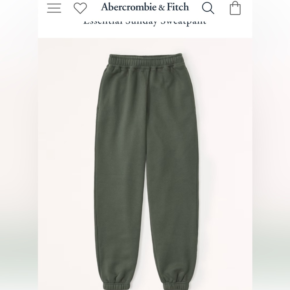 Abercrombie Essential Sunday Sweatpants Olive Green